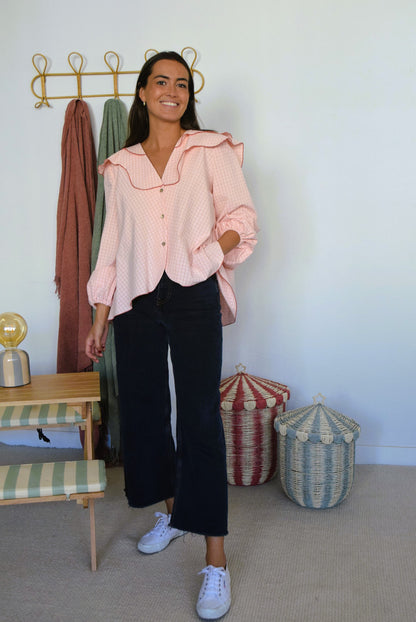CAMISA MÁXIMA - CUADROS ROSA -