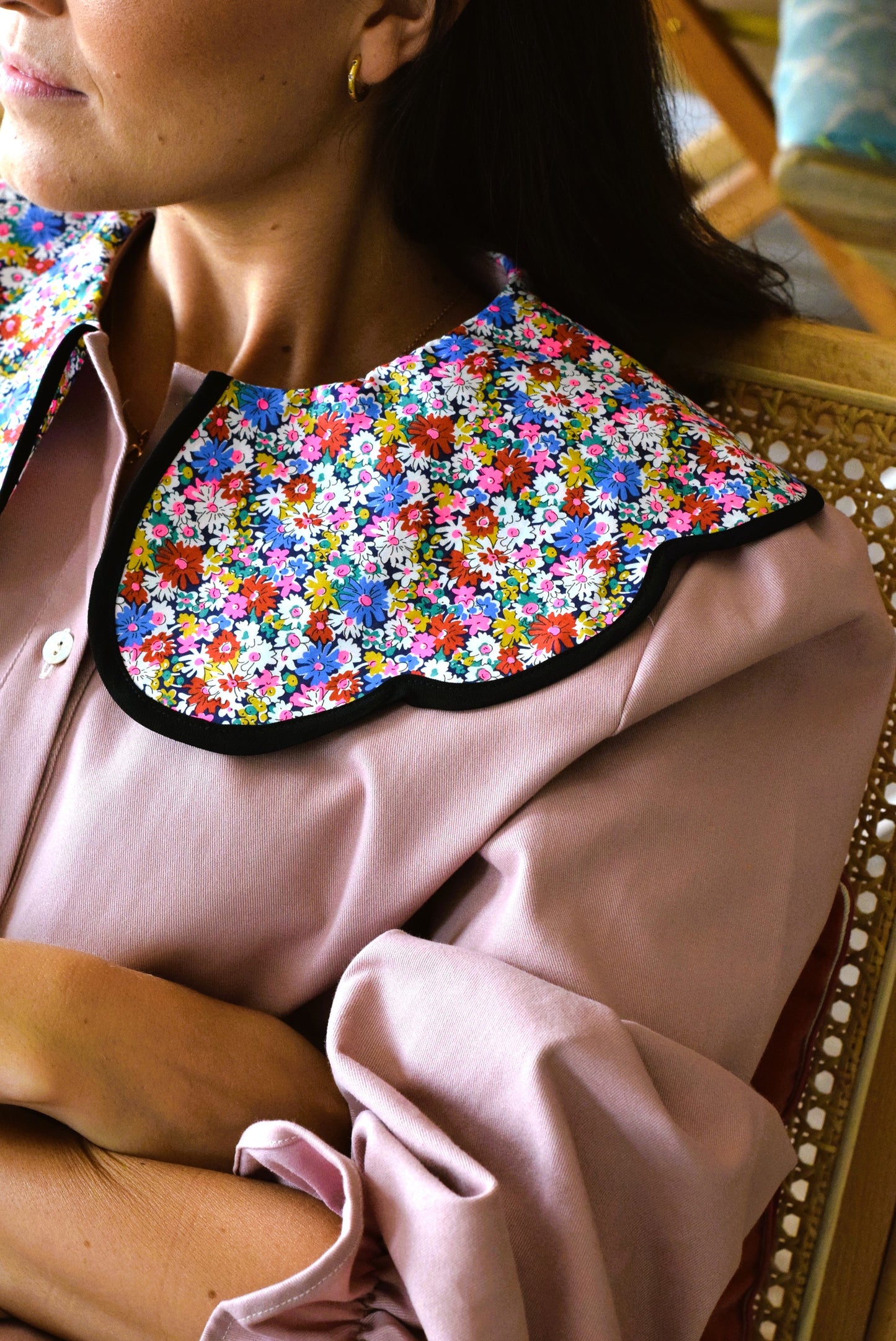 BLUSA VALENTINA - ROSA CON LIBERTY - PREORDER 5 SEPTIEMBRE