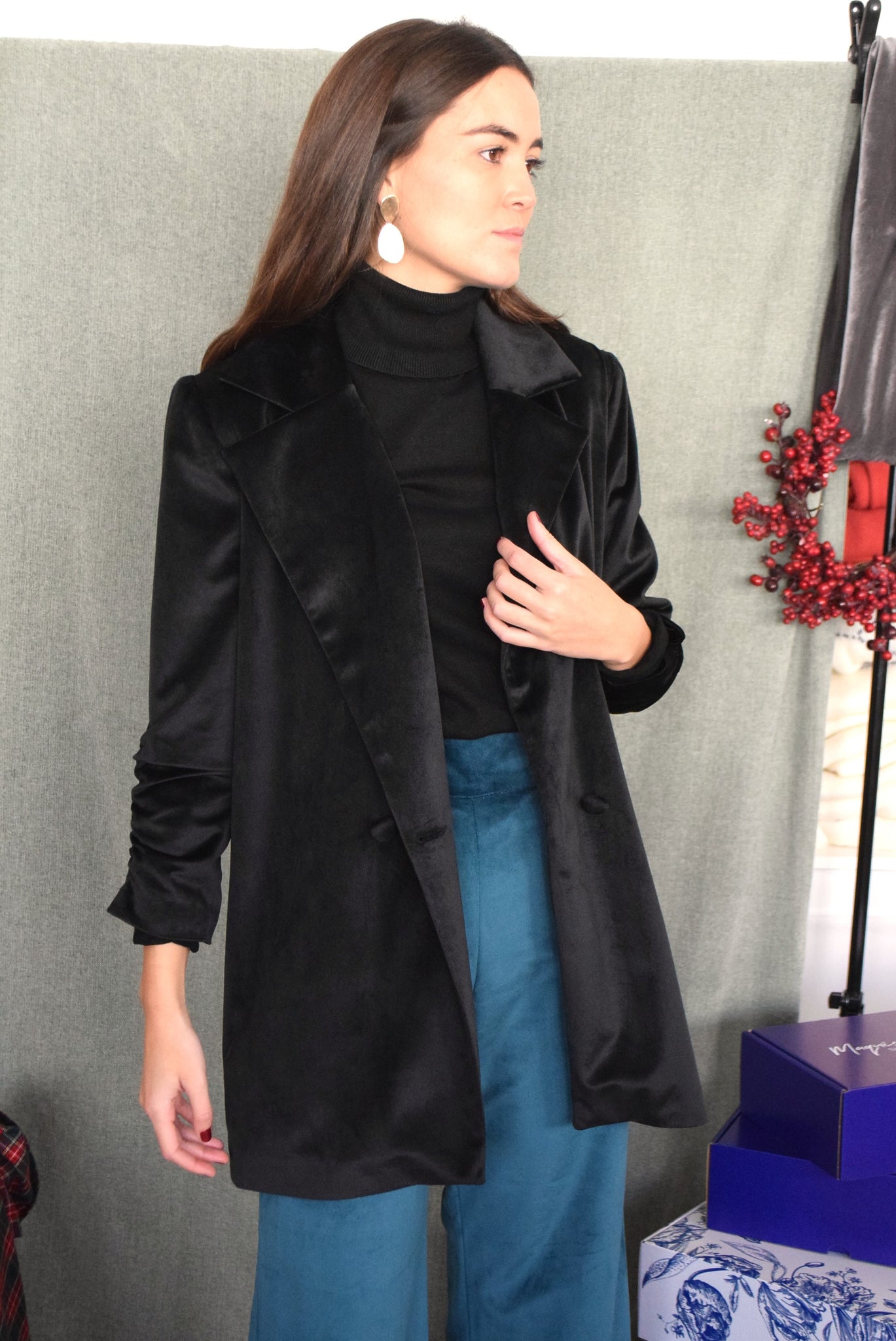 CHAQUETA TERCIOPELO NEGRO - NONA – Maquis and Co