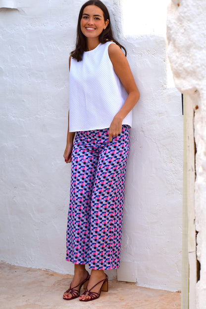 PANTALONES SOL -  AZUL Y ROSA - PREORDER 5 JULIO