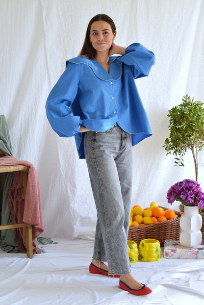 CAMISA MÁXIMA - VICHY AZUL -