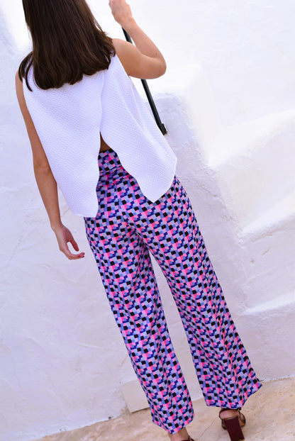 PANTALONES SOL -  AZUL Y ROSA - PREORDER 5 JULIO