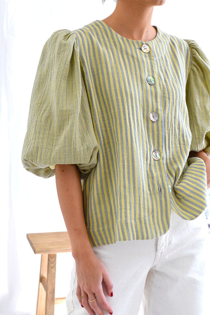 BLUSA HILDA - RAYAS AMARILLAS -