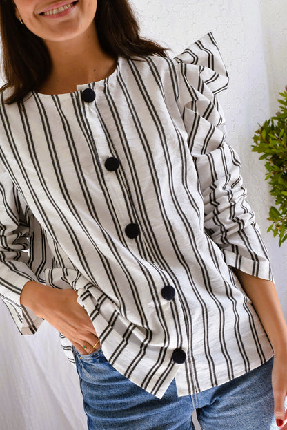 SOBRECAMISA BEGOÑA - RAYAS NEGRAS