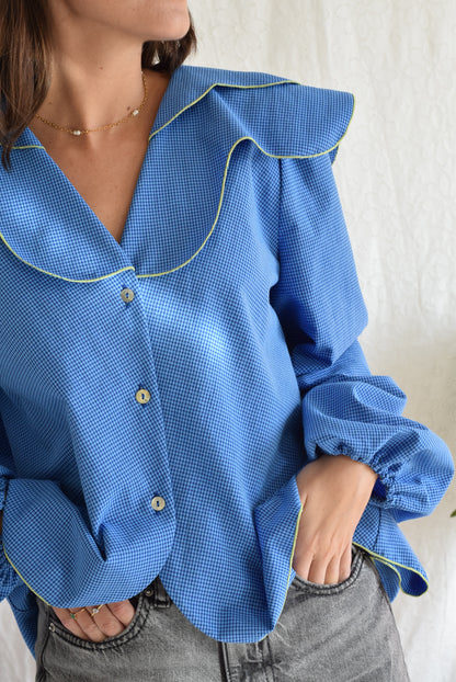 CAMISA MÁXIMA - VICHY AZUL -