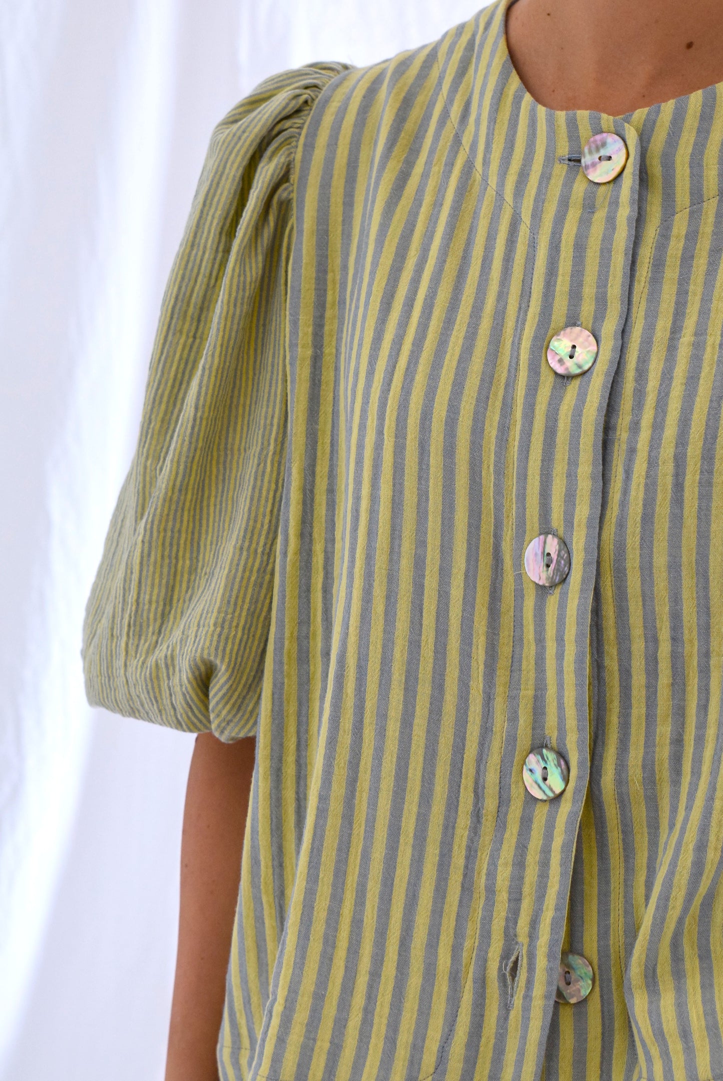 BLUSA HILDA - RAYAS AMARILLAS -