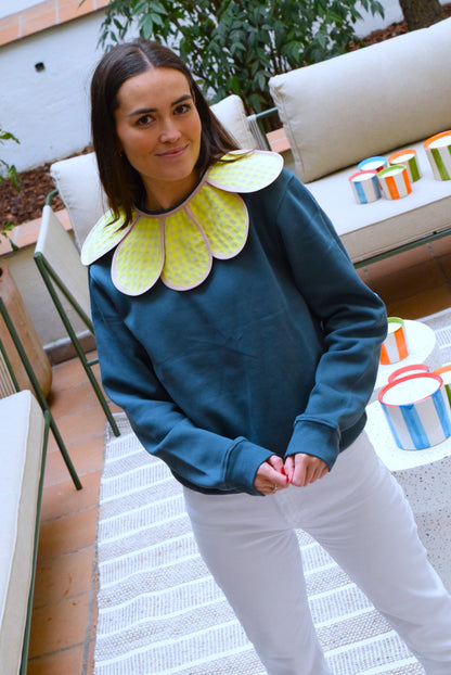 SUDADERA AZUL- MUJER