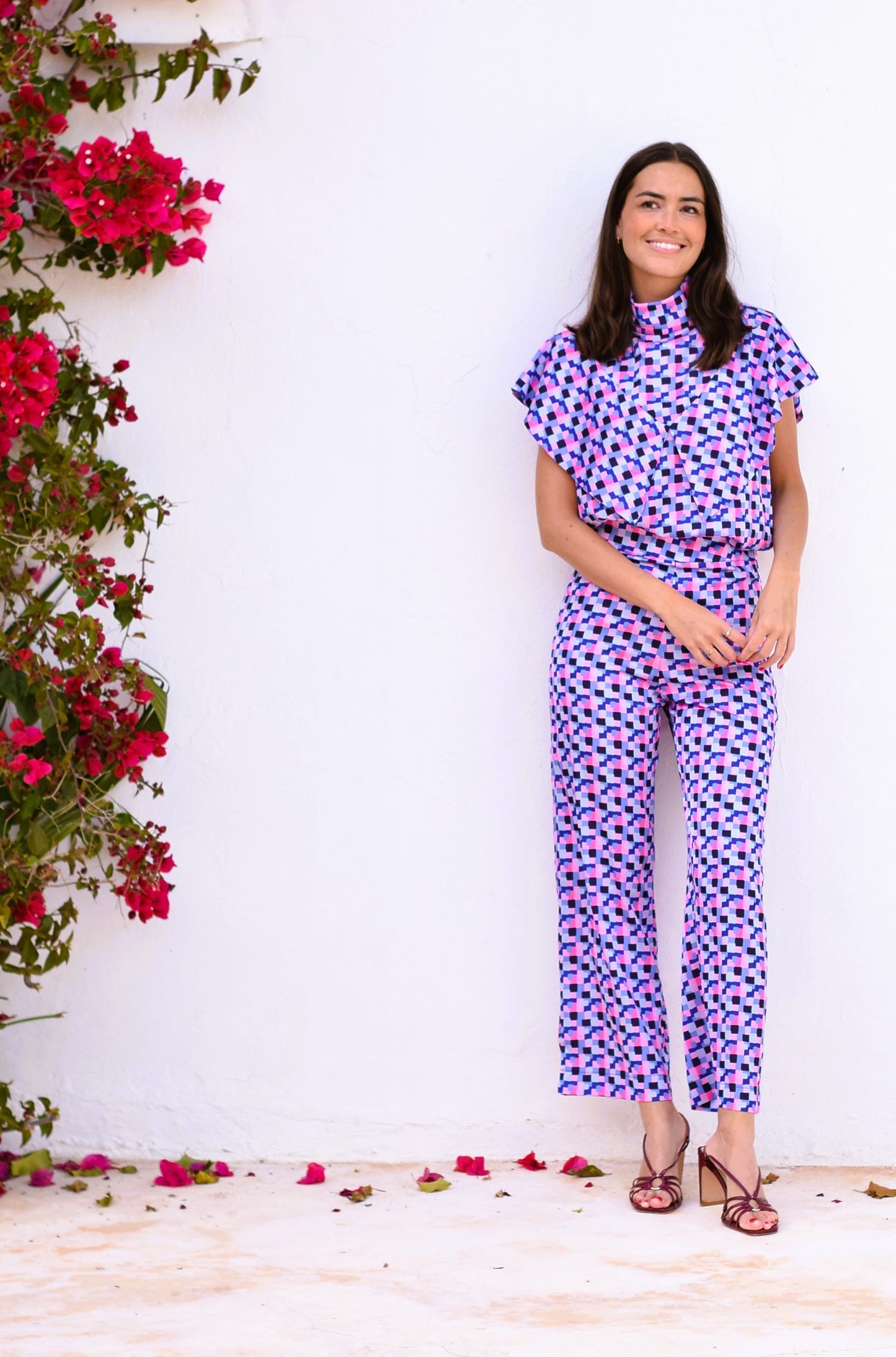 PANTALONES SOL -  AZUL Y ROSA - PREORDER 5 JULIO