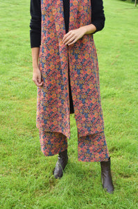 PANTALONES SOL - FLORES NARANJA -