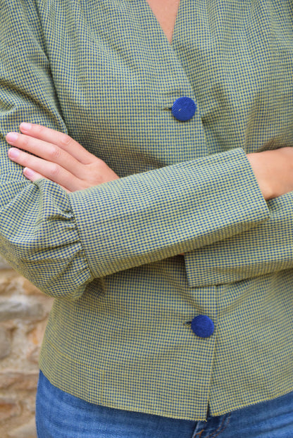 BLUSA FABIOLA - MINIVICHY VERDE Y AZUL -