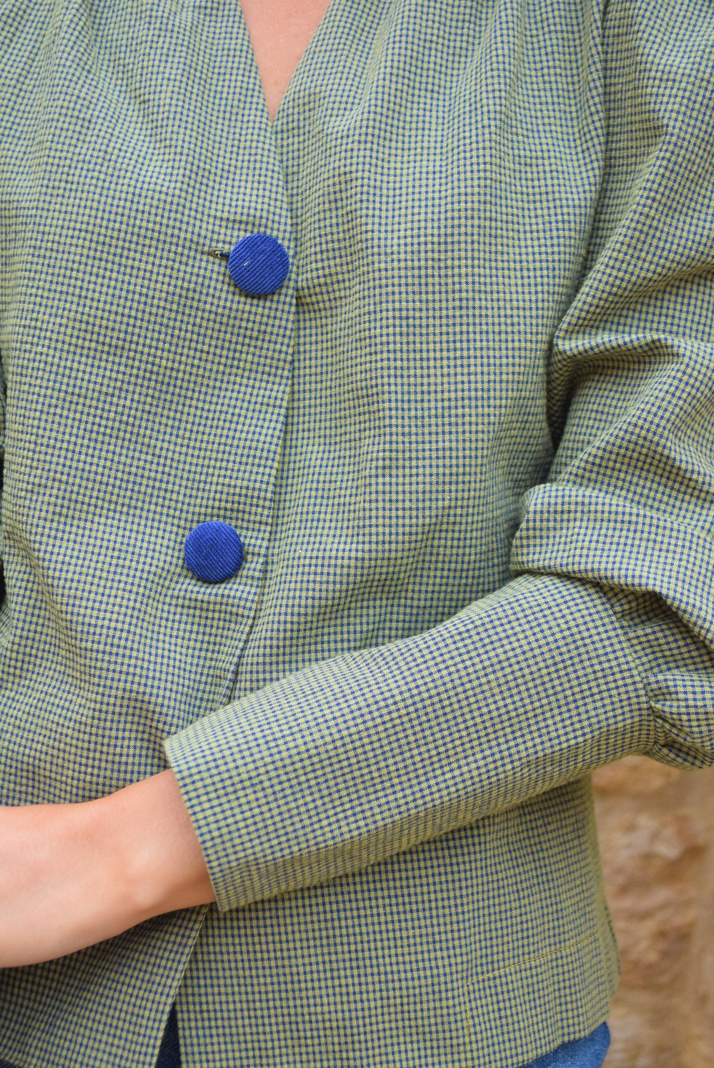 BLUSA FABIOLA - MINIVICHY VERDE Y AZUL -