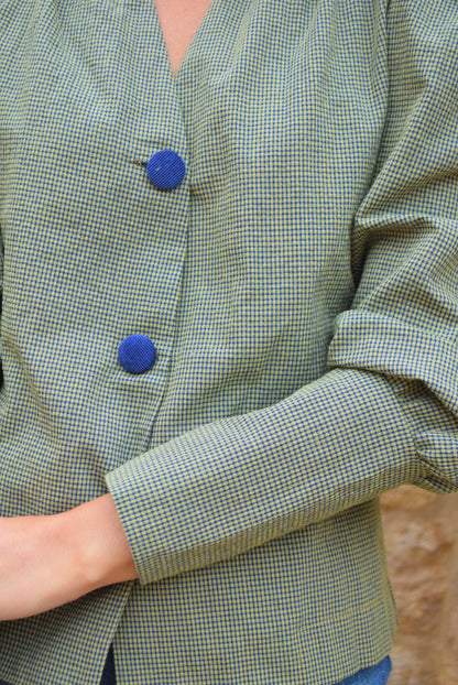 BLUSA FABIOLA - MINIVICHY VERDE Y AZUL -