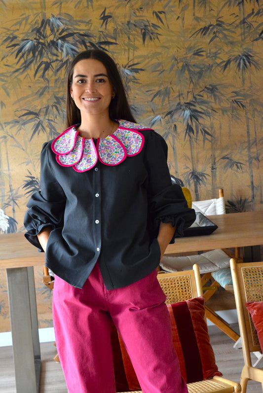 BLUSA PIA - GRIS CON LIBERTY - PREORDER 5 SEPTIEMBRE