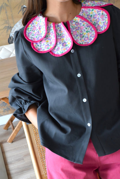 BLUSA PIA - GRIS CON LIBERTY - PREORDER 5 SEPTIEMBRE