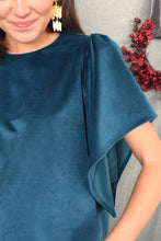 Cargar imagen en el visor de la galería, BLUSA FILIPA - TERCIOPELO VERDE -
