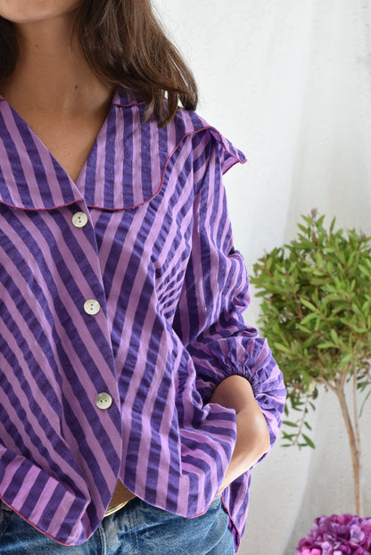 CAMISA MÁXIMA - RAYAS MORADAS -