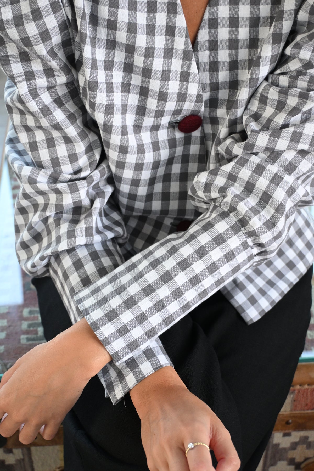 BLUSA FABIOLA - VICHY GRIS
