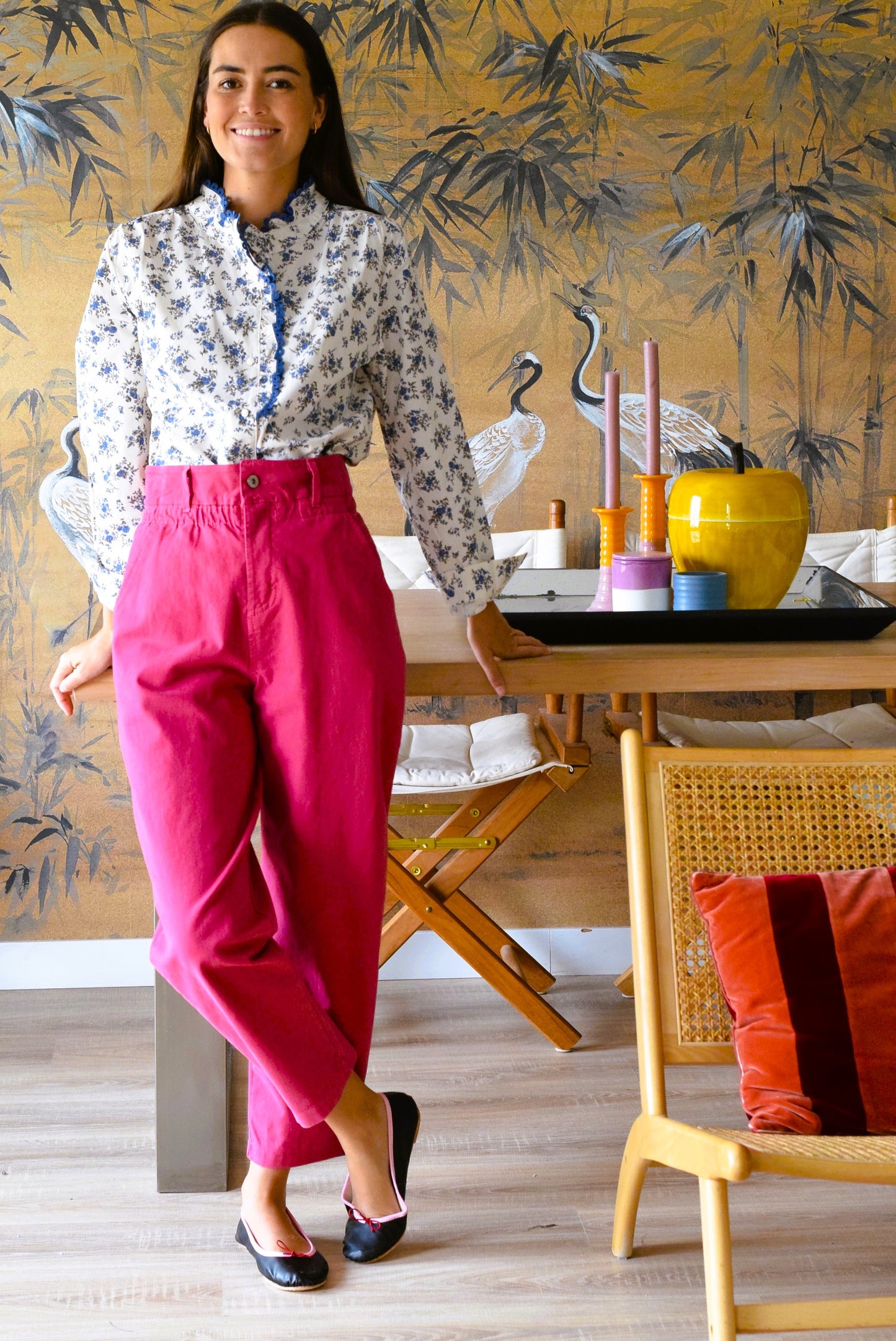 BLUSA NIZA - FLORECITAS AZUL
