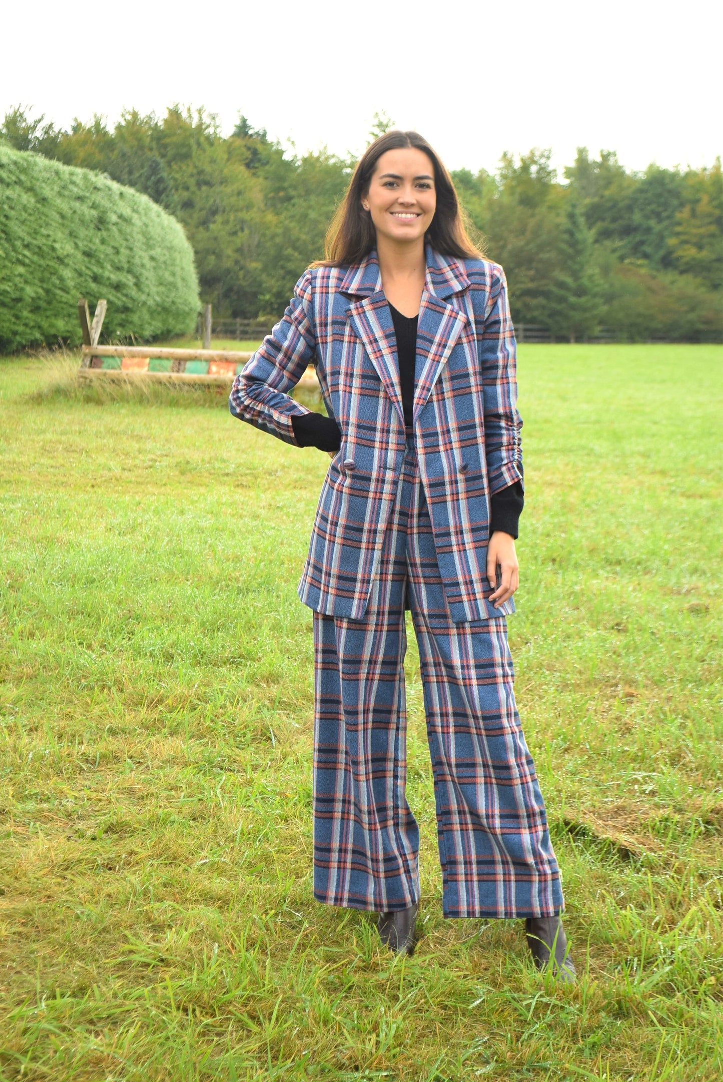 PANTALONES LUCÍA - ESCOCÉS AZUL - PREORDER 17 OCTUBRE