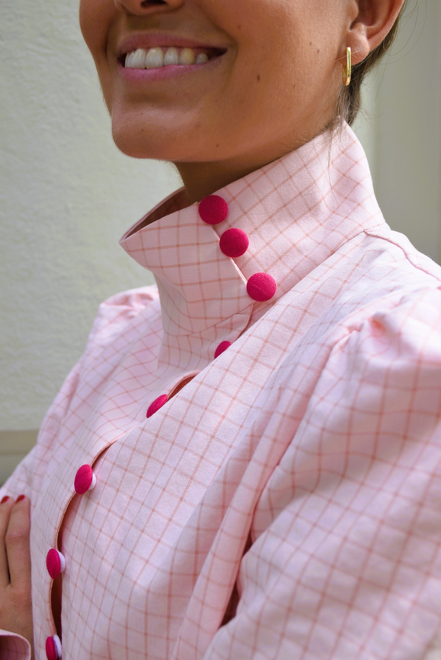 BLUSA VICTORIA - CUADROS ROSA - PREORDER 10 FEBRERO