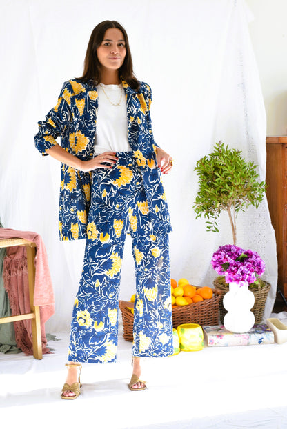 PANTALONES SOL -  AZUL Y AMARILLO