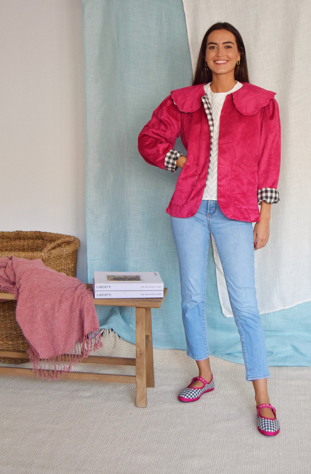 CHAQUETA VALENTINA - ANTE FUCSIA