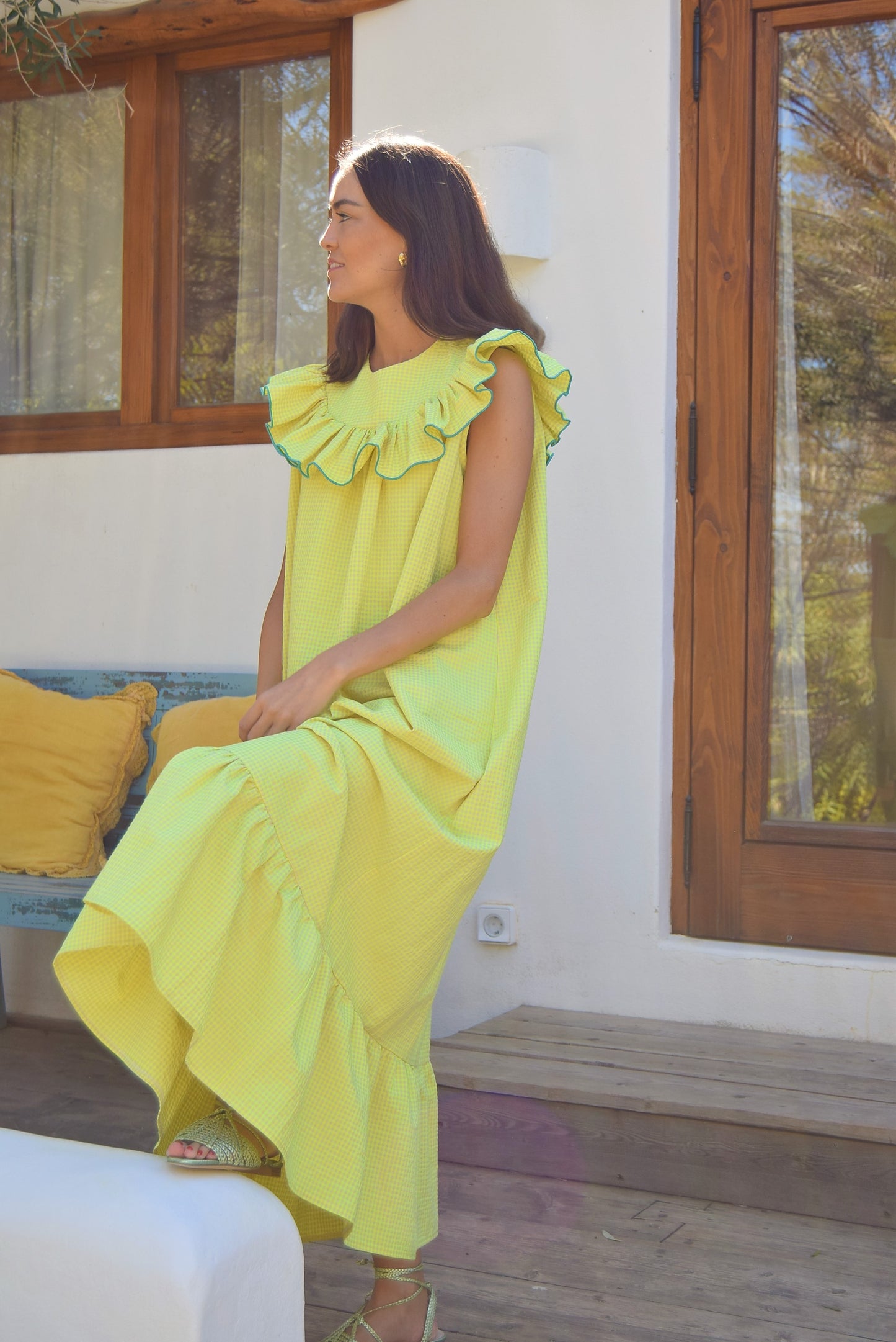  Vestido amarillo minivichy