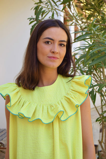  Vestido amarillo minivichy