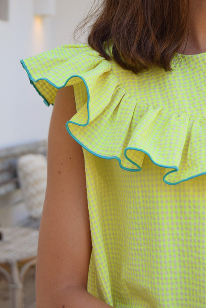  Vestido amarillo minivichy