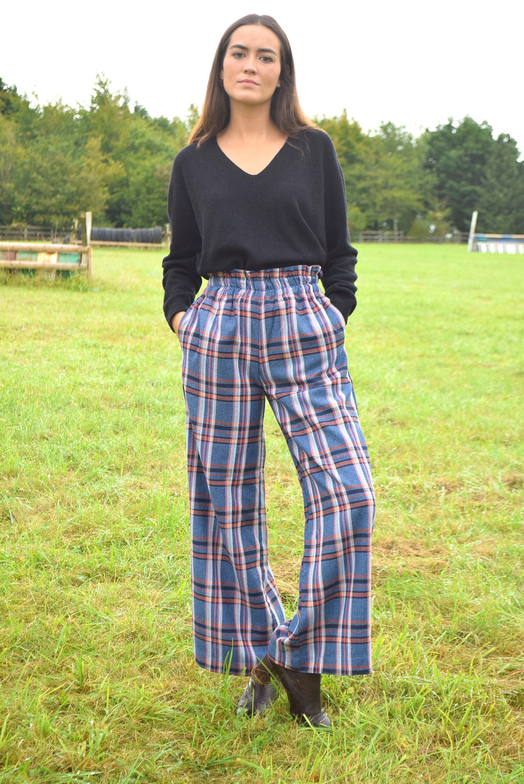 PANTALONES LUCÍA - ESCOCÉS AZUL -