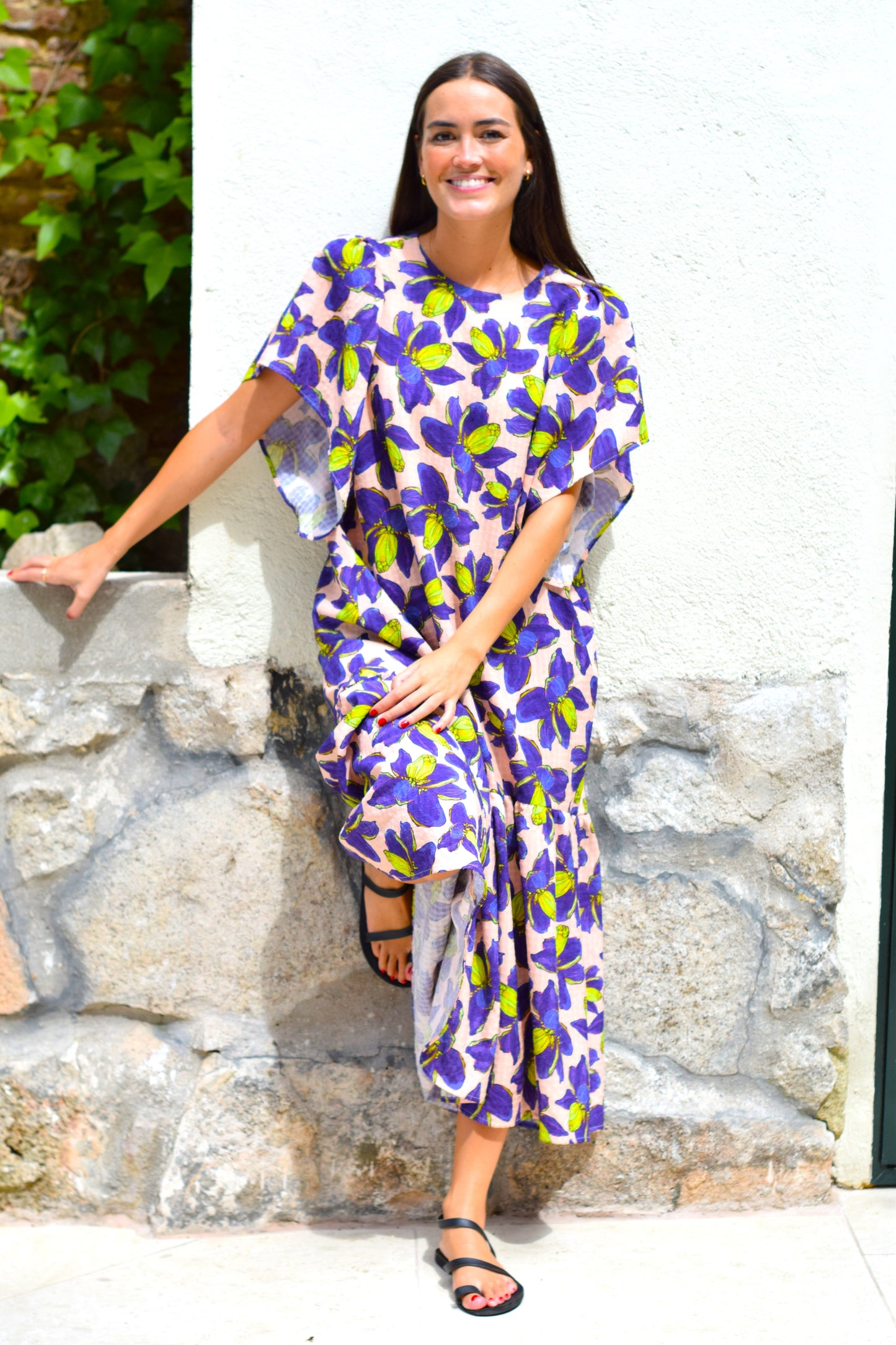 VESTIDO FILIPA - FLOR MORADA