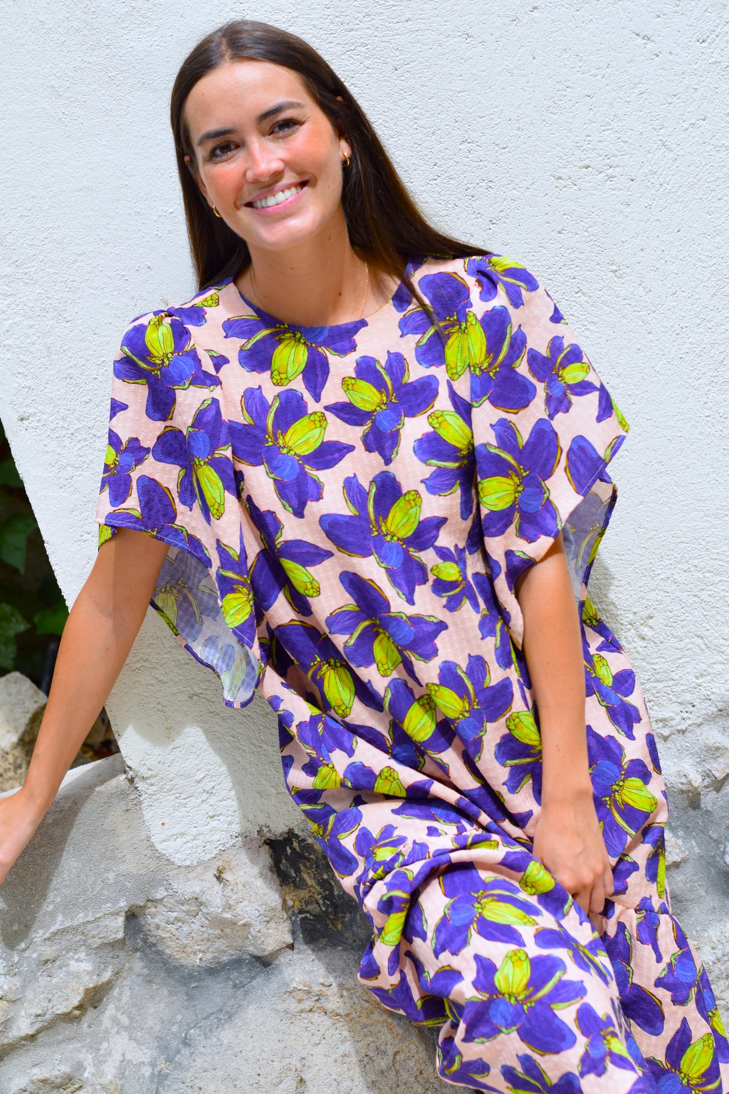 VESTIDO FILIPA - FLOR MORADA