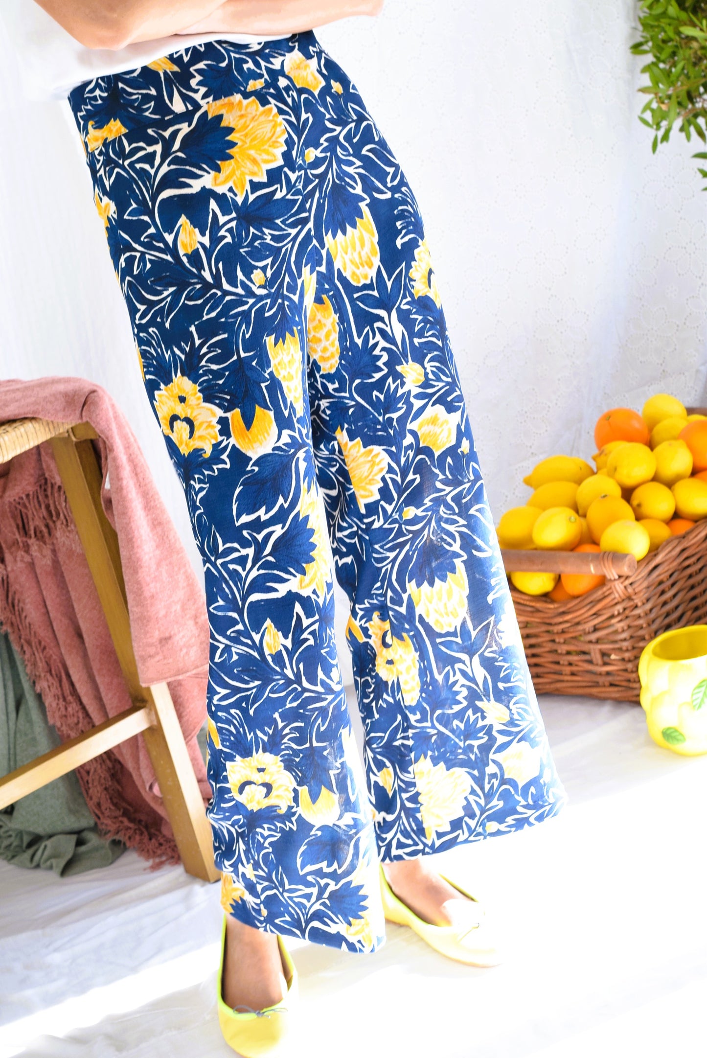 PANTALONES SOL -  AZUL Y AMARILLO