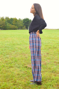 PANTALONES LUCÍA - ESCOCÉS AZUL -