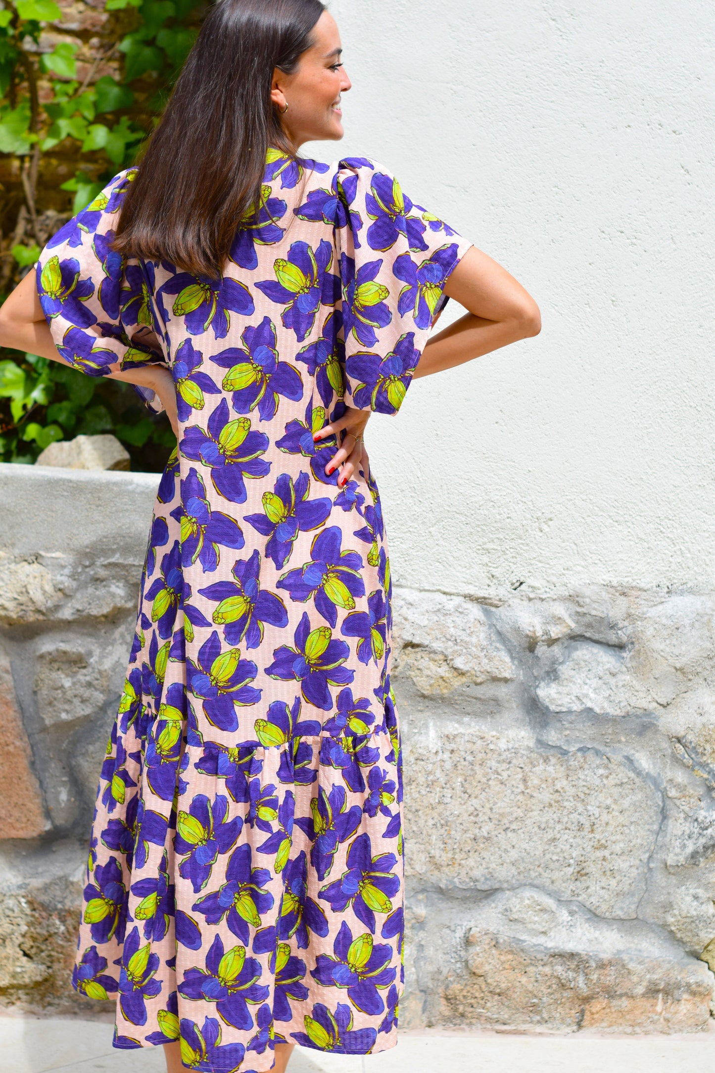VESTIDO FILIPA - FLOR MORADA