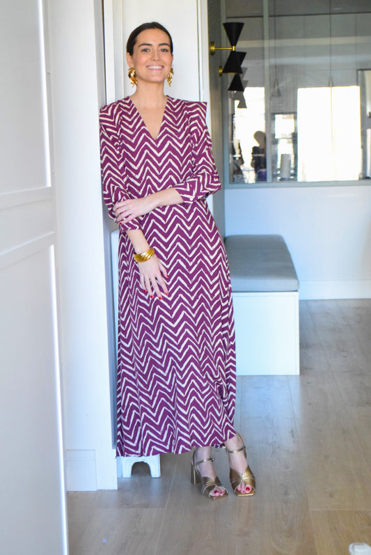 VESTIDO CARLOTA - BERENJENA -