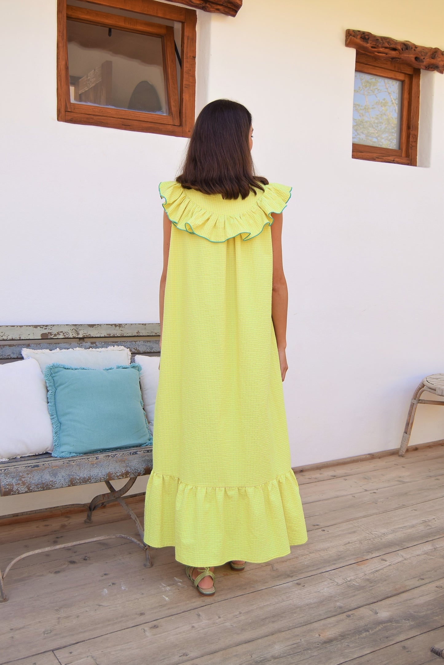  Vestido amarillo minivichy