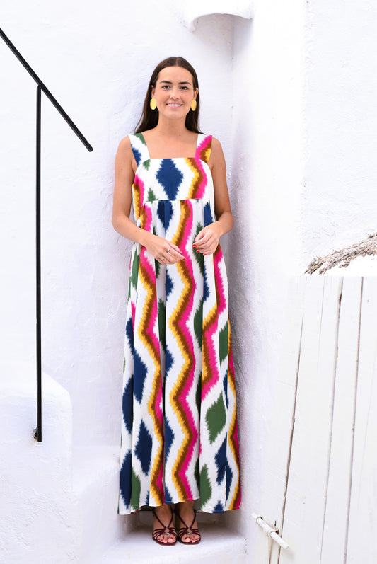 VESTIDO MATILDA - IKAT COLORES - PREORDER 20 JUNIO