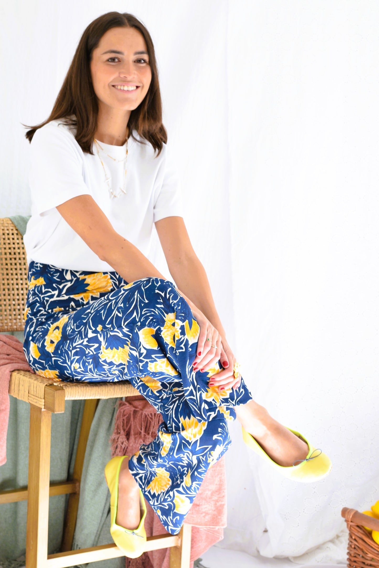 PANTALONES SOL -  AZUL Y AMARILLO