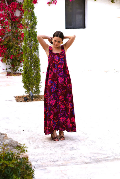 VESTIDO MATILDA - FLOR ROSA