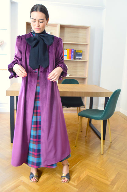 KIMONO MANUELA - TERCIOPELO BERENJENA -