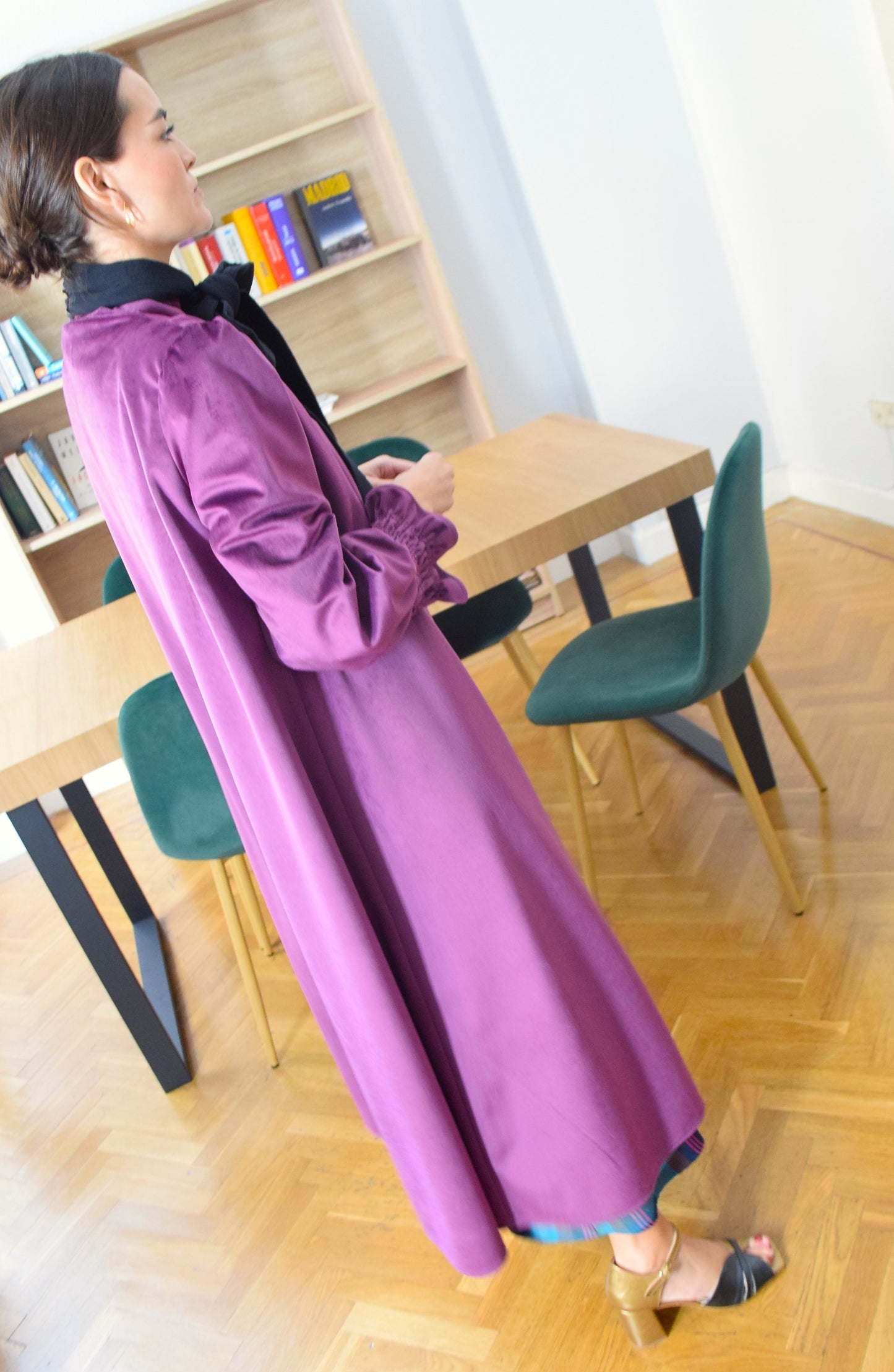 KIMONO MANUELA - TERCIOPELO BERENJENA -