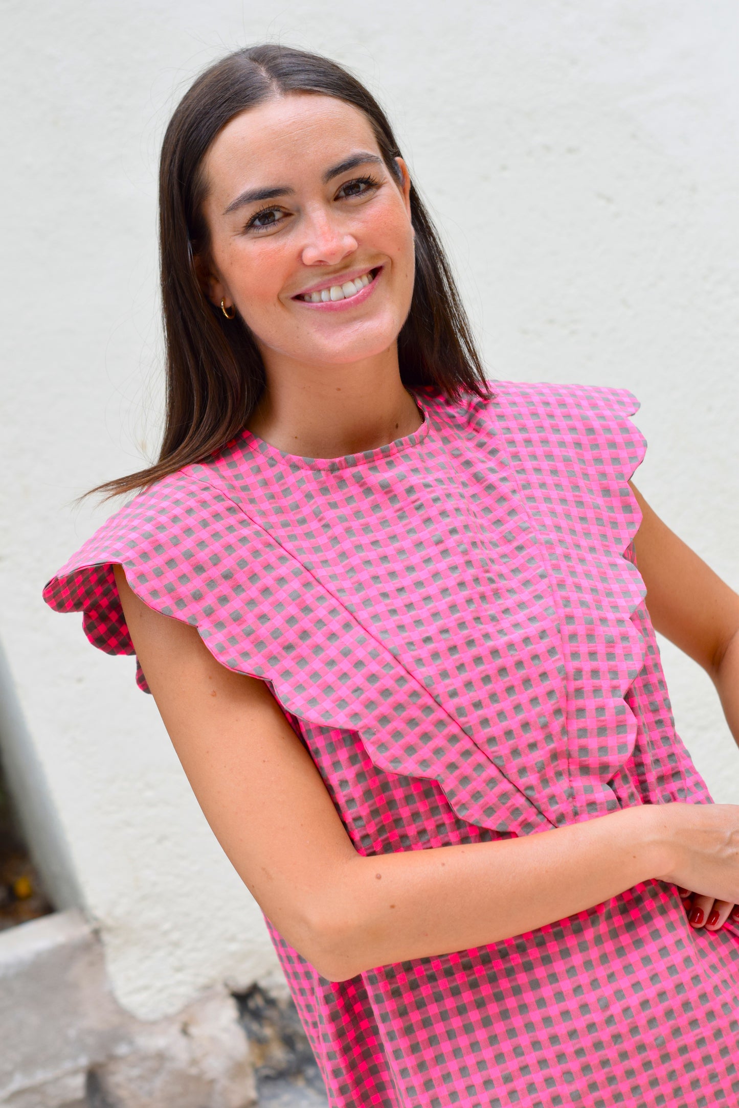 VESTIDO LOLA - VICHY FUCSIA - PREORDER 10 JULIO