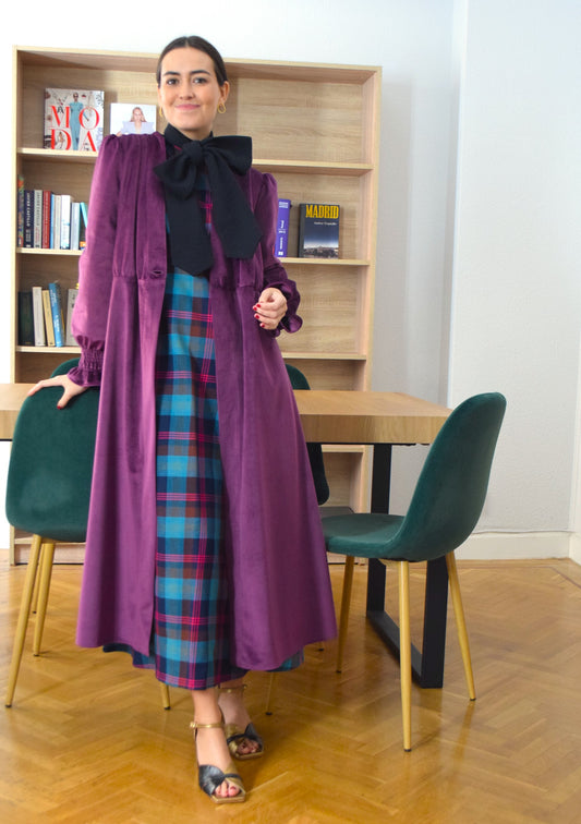 KIMONO MANUELA - TERCIOPELO BERENJENA -