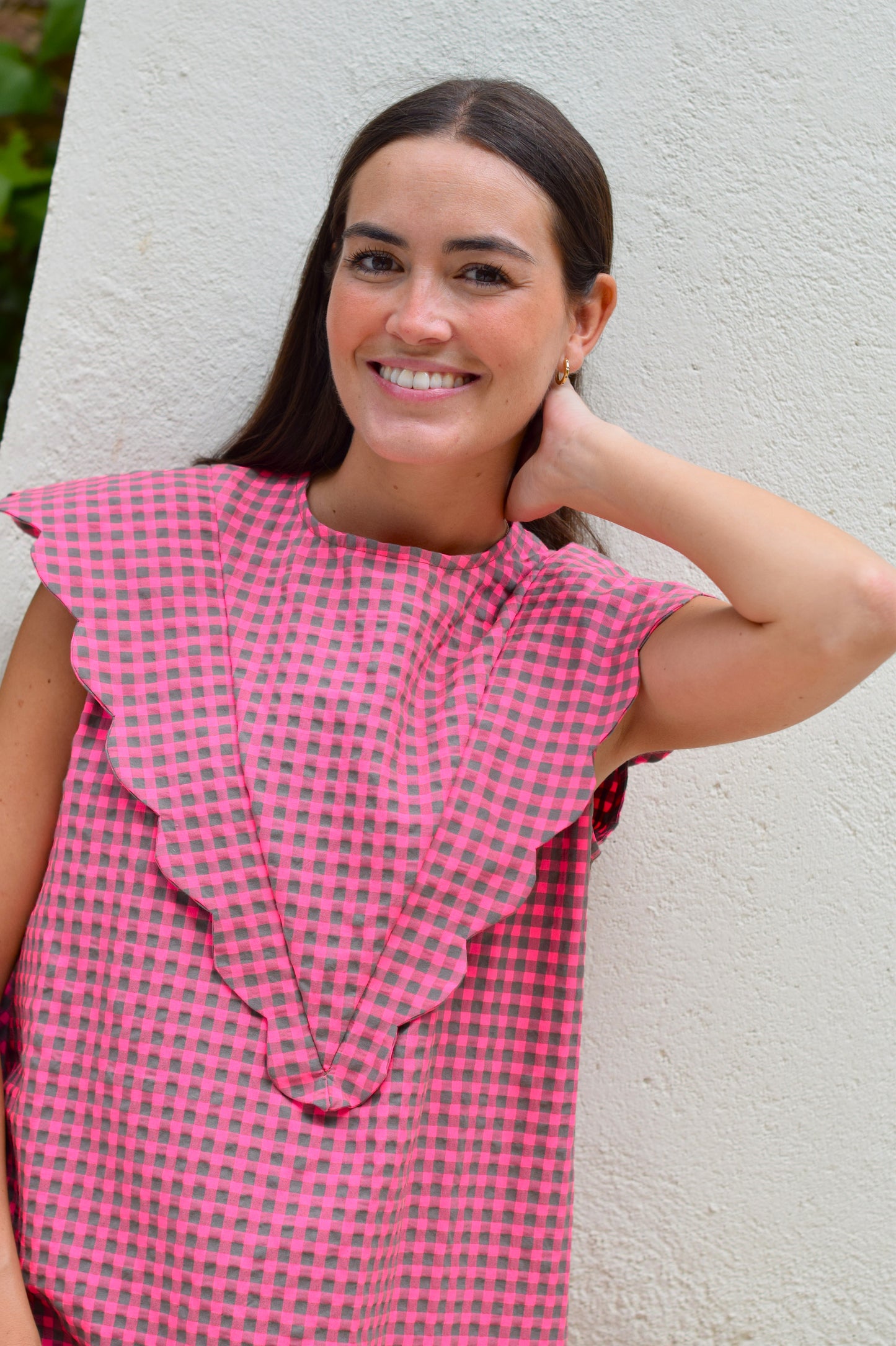 VESTIDO LOLA - VICHY FUCSIA - PREORDER 10 JULIO