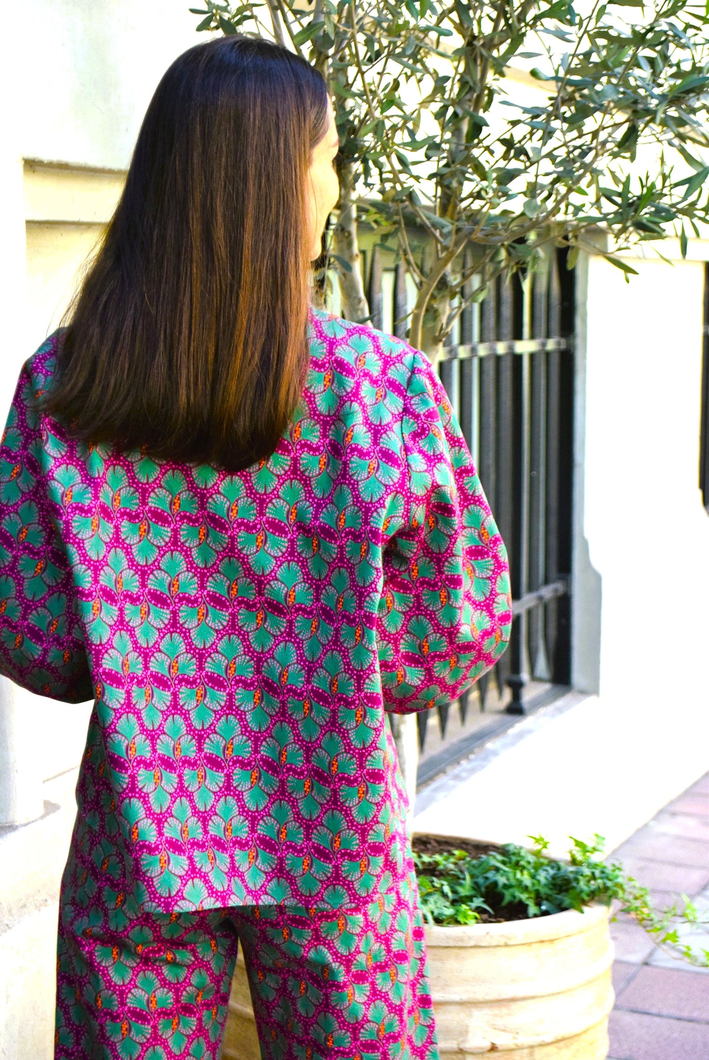 CAMISA GRETA - ROSA Y VERDE