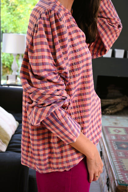 BLUSA CLAUDIA - CUADROS - PREORDER 7 SEPTIEMBRE