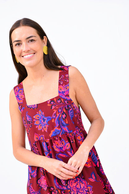 VESTIDO MATILDA - FLOR ROSA