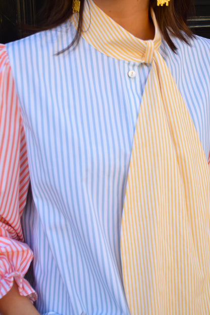 RAFAELA BLOUSE - TRICOLOR STRIPES -