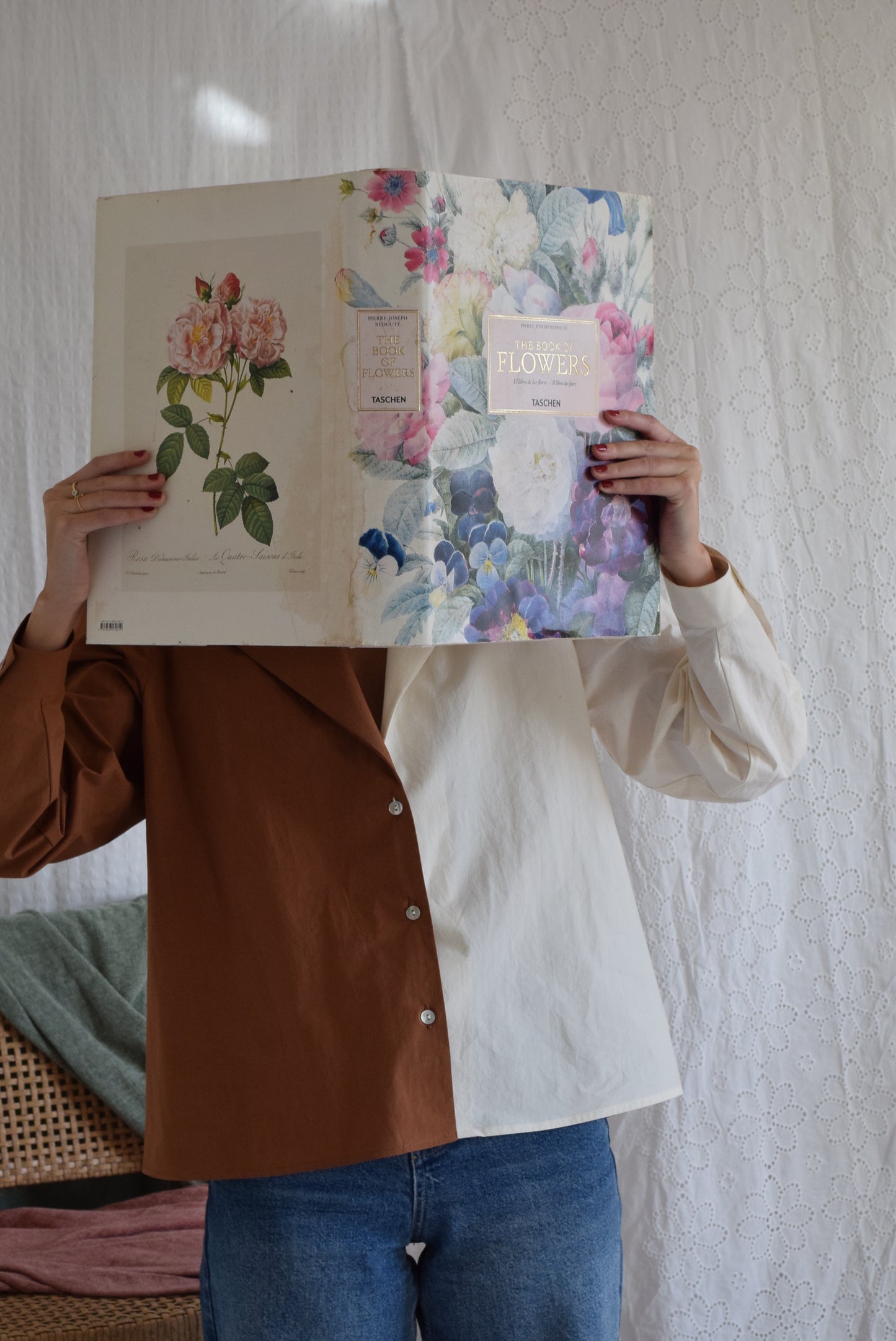 BLUSA BELÉN -  MARRÓN Y CRUDO